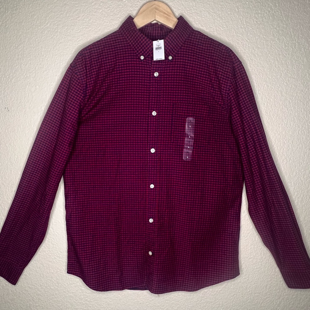 MEN’S GAP LONG SLEEVE BUTTON DOWN SHIRT SZ L NEW WITH TAGS
